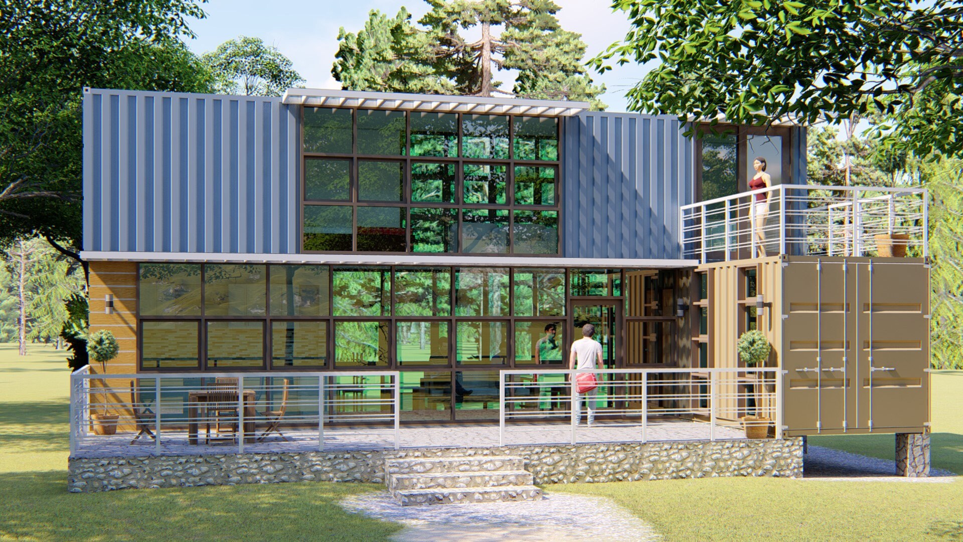Shipping Container House 3D Model CAD File Download Etsy