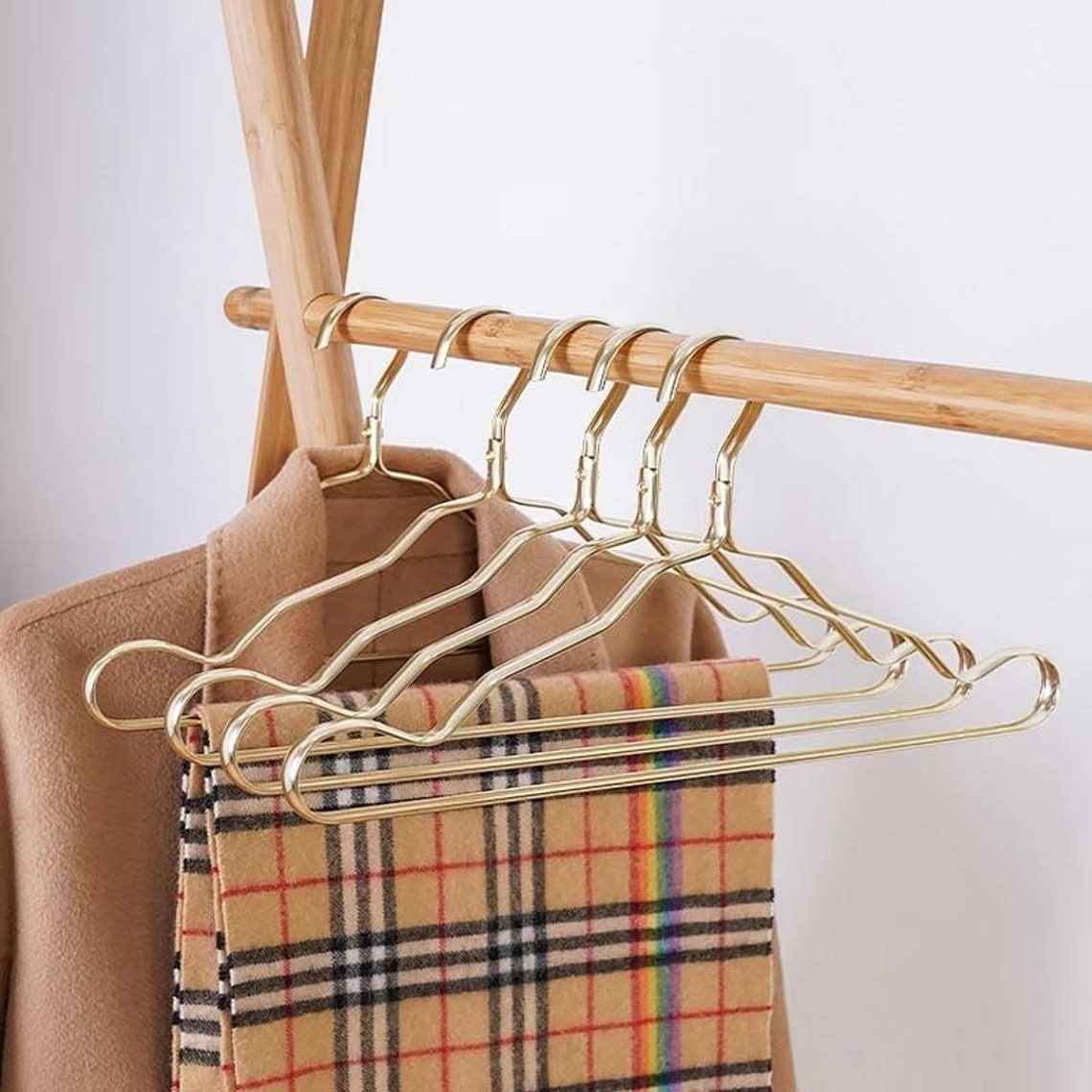 Brass Colored Anti Slip Hangers 10PCS Etsy