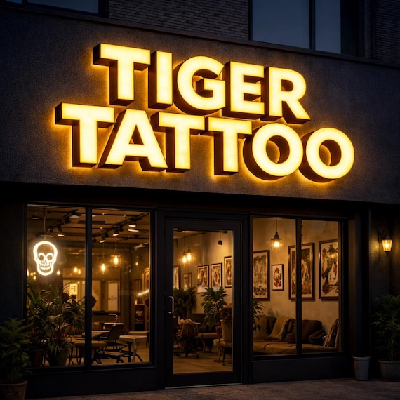 Personalized LED Channel Letters | 3D Business Logo Sign for Storefront