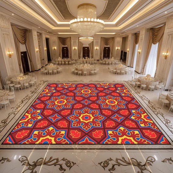 Personalized Removable Vinyl Floor Graphics | Custom Adhesive Floor Decals | Wedding & Dance Floor Decor | Wedding Dance Floor