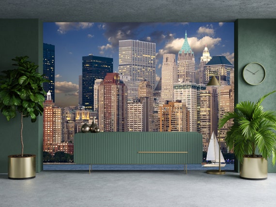 New York Skyline Peel and Stick Wallpaper - Custom Size Wall Mural