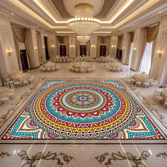 Personalized Removable Vinyl Floor Graphics | Custom Adhesive Floor Decals | Wedding & Dance Floor Decor | Wedding Dance Floor