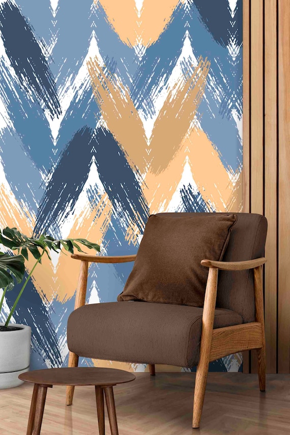 Custom Size Wallpaper - Modern Needle Nuts Knitted Leaf Stripes Wallpaper - Peel and Stick Wall Decal - Self Adhesive or Pre-Pasted