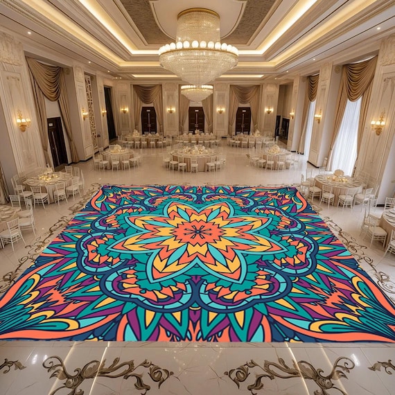 Personalized Removable Vinyl Floor Graphics | Custom Adhesive Floor Decals | Wedding & Dance Floor Decor | Wedding Dance Floor