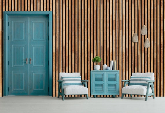 Wood Slats Wallpaper: Custom Peel & Stick Wall Decal (Removable)