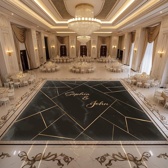Personalized Wedding Dance Floor Decal: Removable Vinyl Floor Graphics