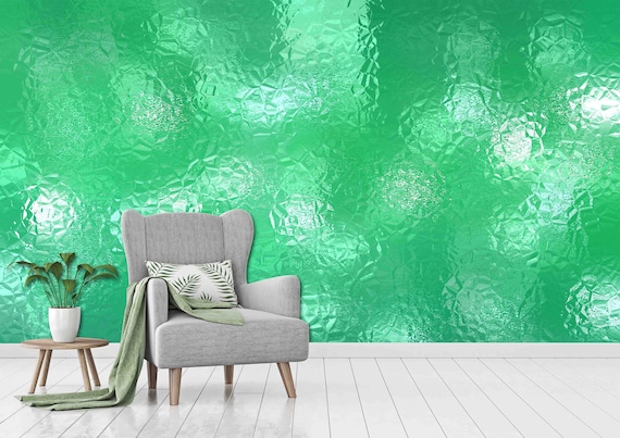 Custom Size Wallpaper - Abstract Green Creative Wallpaper - Peel and Stick Wall Decal - Self Adhesive or Pre-Pasted - Removable Wallpaper