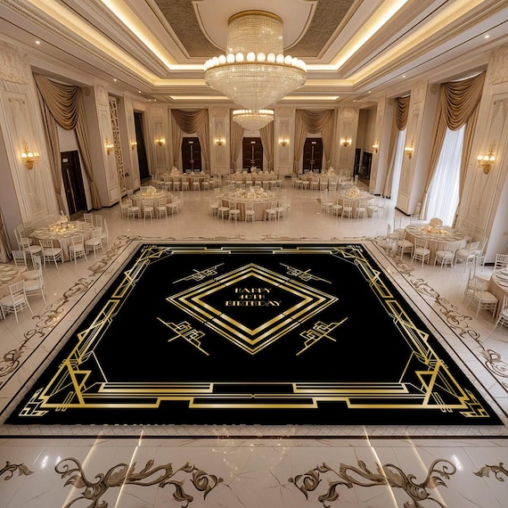 Personalized Removable Vinyl Floor Graphics | Custom Adhesive Floor Decals | Wedding & Dance Floor Decor | Wedding Dance Floor