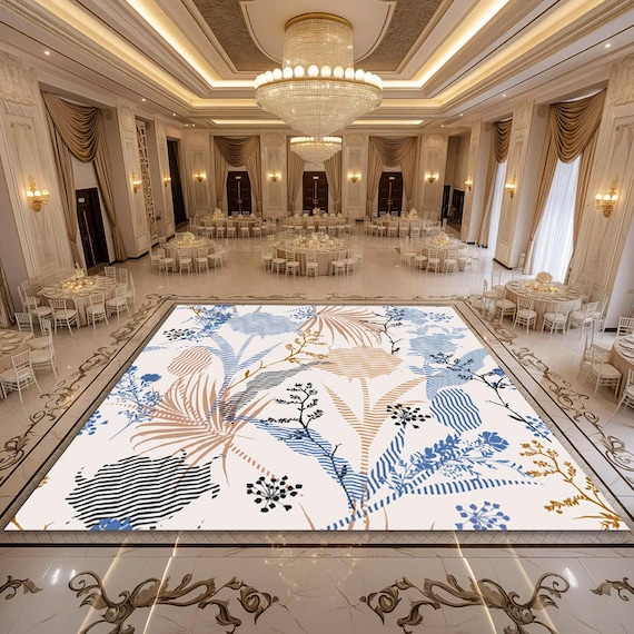 Personalized Removable Vinyl Floor Graphics | Custom Adhesive Floor Decals | Wedding & Dance Floor Decor | Wedding Dance Floor