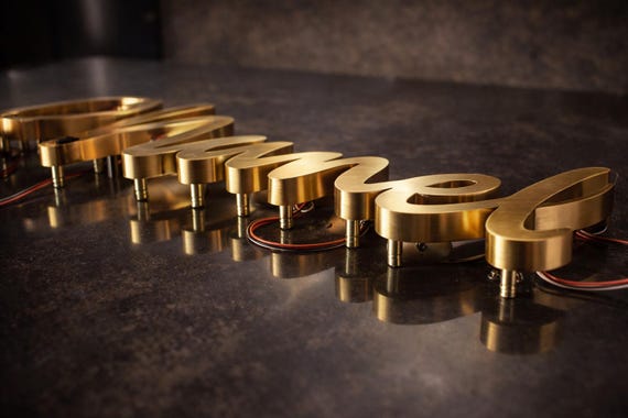 Custom Reception Logo Sign | 3D LED Channel Letters with Halo Backlight