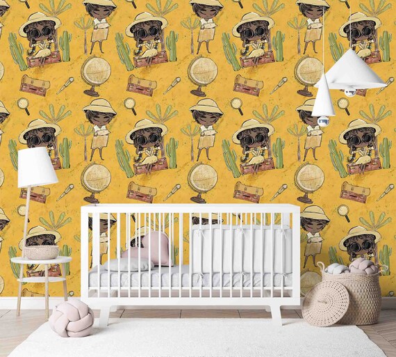 Scout Girl Wallpaper: Custom Size Peel and Stick Wall Mural