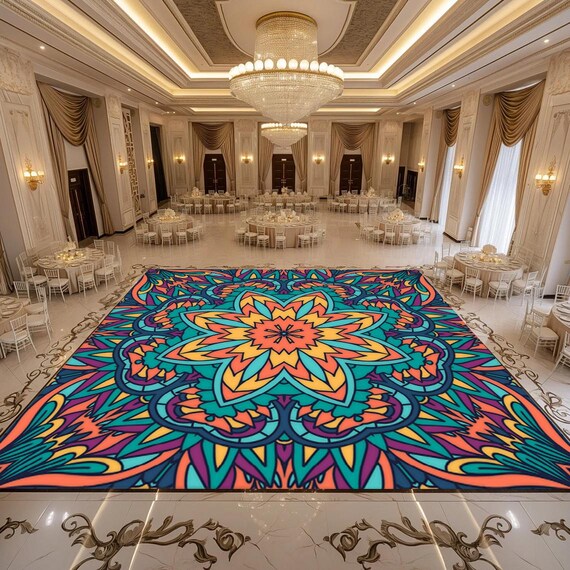 Personalized Removable Vinyl Floor Graphics | Custom Adhesive Floor Decals | Wedding & Dance Floor Decor | Wedding Dance Floor