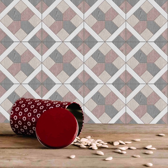 Luxury Ceramic Design Tile Sticker-Decal for Kitchen, Bathroom, Backsplash, Self Adhesive Tile Decal, Waterproof Removable Peel&Stick