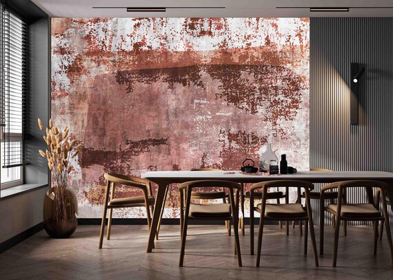 Custom Size Wallpaper-Abstract Oil Painting Canvas Textured Wallpaper-Peel and Stick Wall Decal-Self Adhesive or Pre-Pasted-Removable Mural