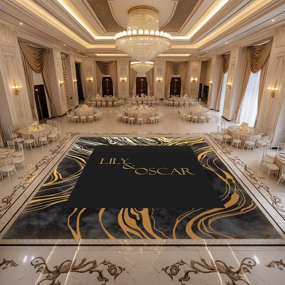 Personalized Wedding Dance Floor Decal: Removable Vinyl Floor Graphics