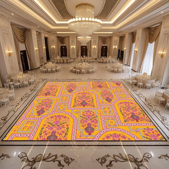 Personalized Removable Vinyl Floor Graphics | Custom Adhesive Floor Decals | Wedding & Dance Floor Decor | Wedding Dance Floor