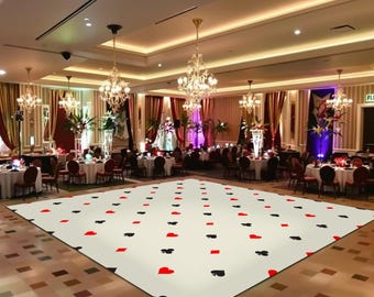 Casino Dance Floor Decal: Personalized Vinyl Wrap (Wedding & Party Decor)