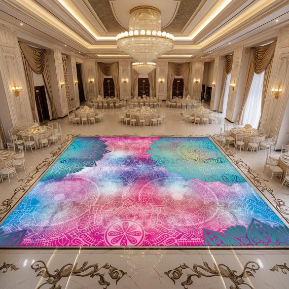 Personalized Removable Vinyl Floor Graphics | Custom Adhesive Floor Decals | Wedding & Dance Floor Decor | Wedding Dance Floor