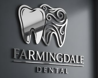 Aesthetic Dentist Office Sign - Instagrammable 3D Acrylic Dental Clinic Logo - Personalized Orthodontist Wall Decor