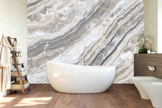 Custom Size Wallpaper - High-Grade Luxury Stone Slab Wallpaper - Peel and Stick Wall Decal - Self Adhesive or Pre-Pasted-Removable Wallpaper