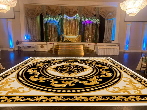Personalized Dance Floor Decal: Custom Vinyl Wrap, Wedding Decor