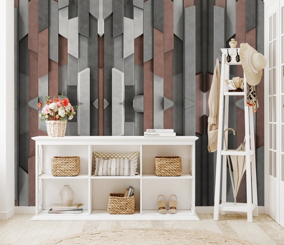 Custom Size Wallpaper - 3D Classic Stone Pattern Wallpaper - Peel and Stick Wall Decal - Self Adhesive or Pre-Pasted - Removable Wallpaper