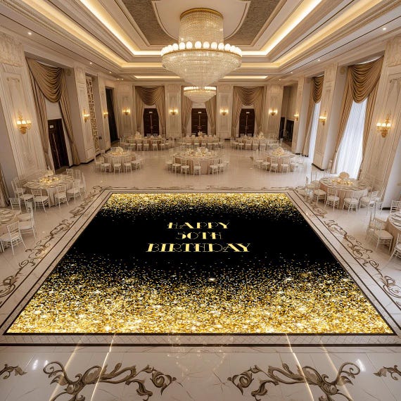 Personalized Removable Vinyl Floor Graphics | Custom Adhesive Floor Decals | Wedding & Dance Floor Decor | Wedding Dance Floor