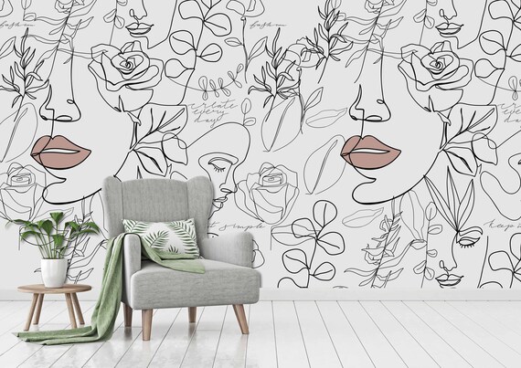 Custom Size Wallpaper-Contemporary Fashion Seamless Pattern Wallpaper-Peel and Stick Wall Decal-Self Adhesive or Pre-Pasted-Removable Mural