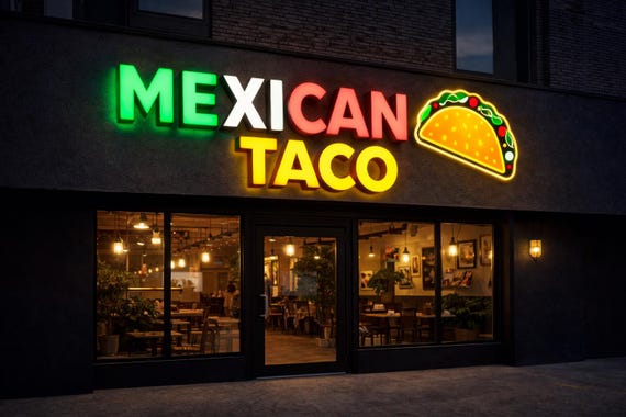 Personalized LED Channel Letters | 3D Business Logo Sign for Storefront