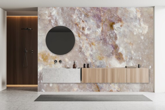 Custom Size Wallpaper - Original High Marble End Texture Wallpaper  - Peel and Stick Wall Decal - Self Adhesive or Pre-Pasted