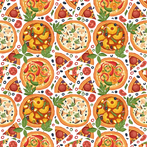 Custom Size Wallpaper - Pizza Restaurant Wallpaper - Peel and Stick Wall Decal - Self Adhesive or Pre-Pasted