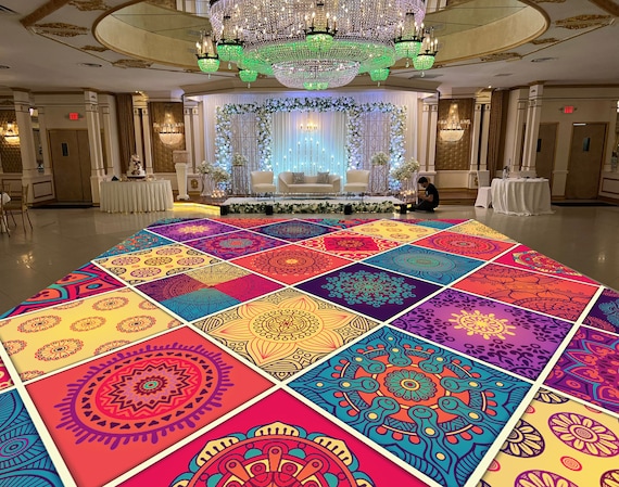 Personalized Removable Vinyl Floor Graphics | Custom Adhesive Floor Decals | Wedding & Dance Floor Decor | Wedding Dance Floor