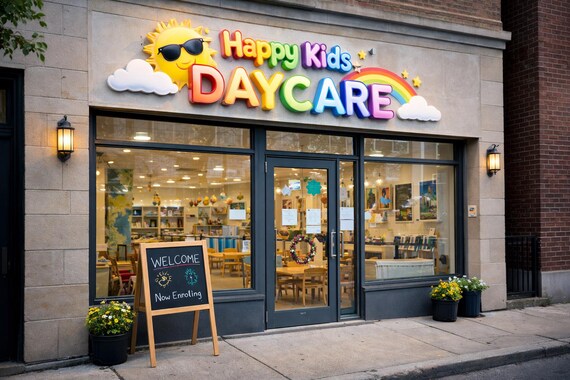 Personalized LED Channel Letters | 3D Business Logo Sign for Storefront