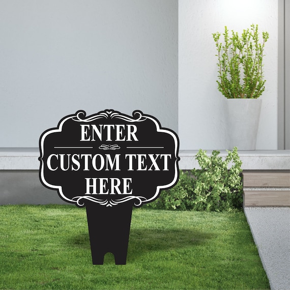 Custom Aluminum Composite Yard Sign - Personalized Metal Garden Decor - Durable Outdoor Metal Lawn Sign - Size Option Available