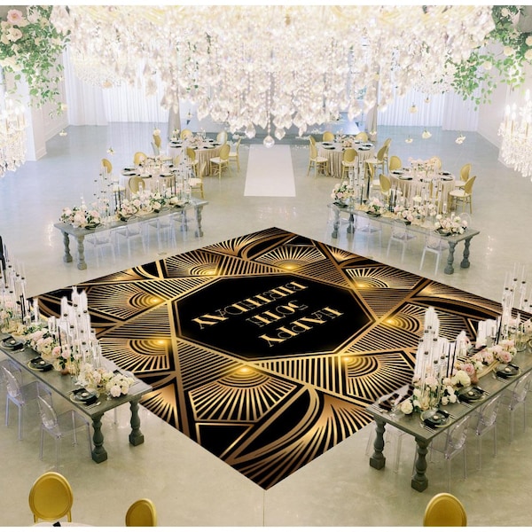 Calcomanía personalizada para pista de baile: vinilo personalizado para bodas y eventos