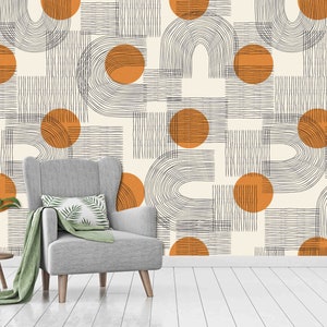Custom Size Wallpaper - Hand Drawn Abstract Geometric Elements ...
