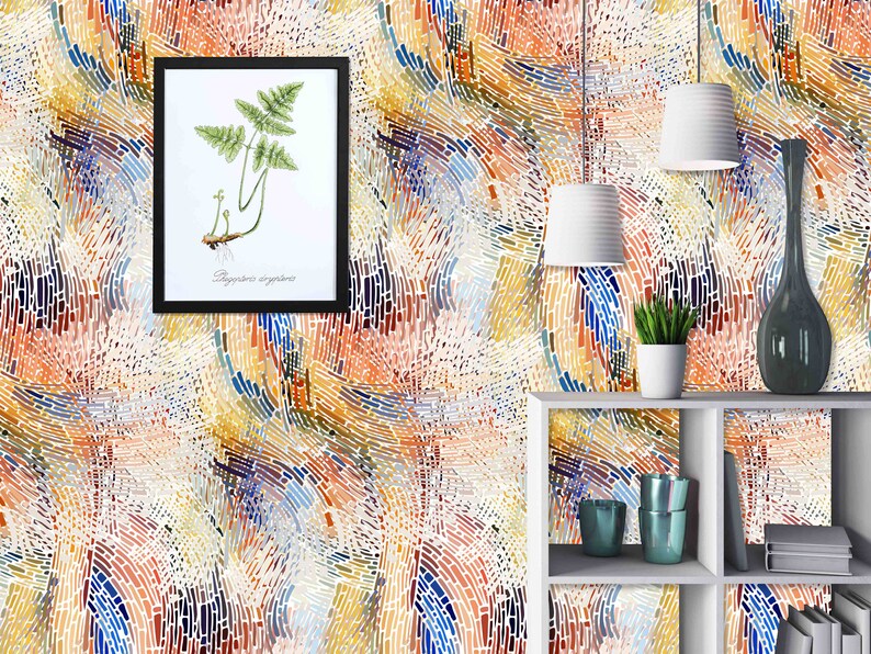 Custom Size Wallpaper - Abstract Pattern Wallpaper - Peel and Stick ...