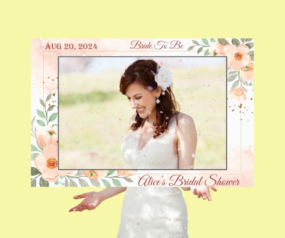 Bridal Shower Photo Props, Wedding Photo Props, Bridal Shower Decorations, Bridal Shower Cutout Frames, 24"x36"