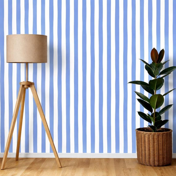 Custom Size Wallpaper - Coquette Stripes Pattern Wallpaper - Peel and Stick Wall Decal - Self Adhesive or Pre-Pasted - Removable Wallpaper