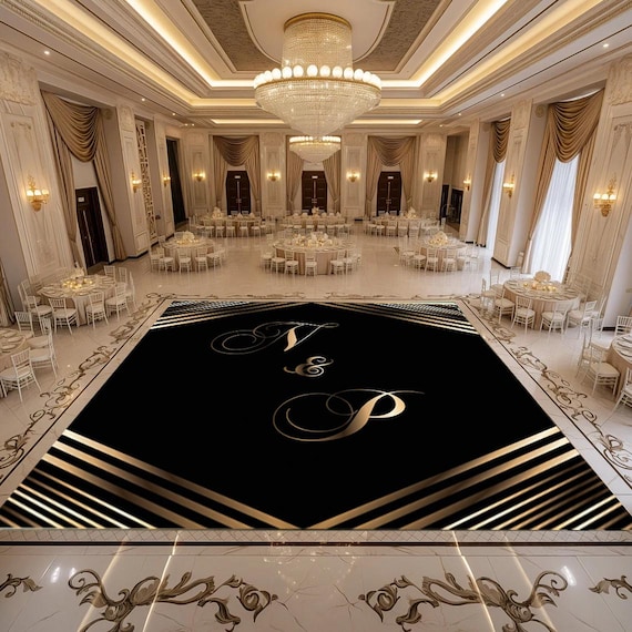 Personalized Removable Vinyl Floor Graphics | Custom Adhesive Floor Decals | Wedding & Dance Floor Decor | Wedding Dance Floor