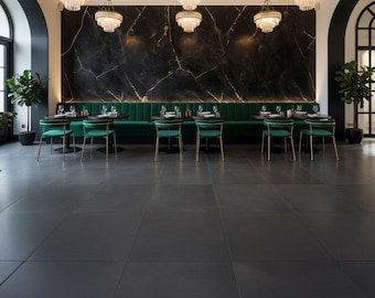 Black Gold Marble Peel and Stick Restaurant Wallpaper – Custom Size