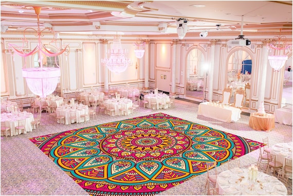 Personalized Removable Vinyl Floor Graphics | Custom Adhesive Floor Decals | Wedding & Dance Floor Decor | Wedding Dance Floor