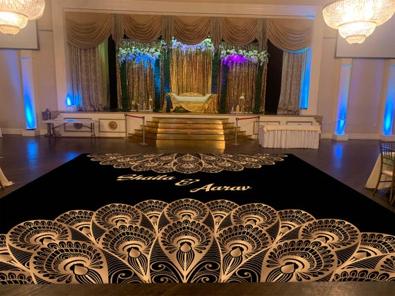 Personalized Wedding Dance Floor Decal: Removable Vinyl Floor Graphics