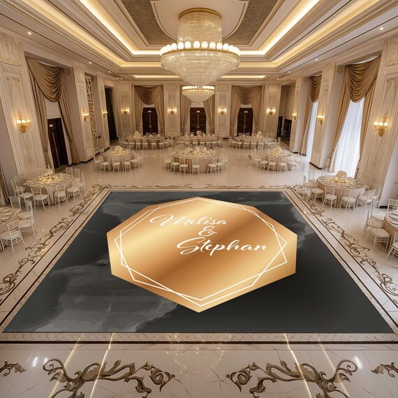 Personalized Wedding Dance Floor Decal: Removable Vinyl Floor Graphic