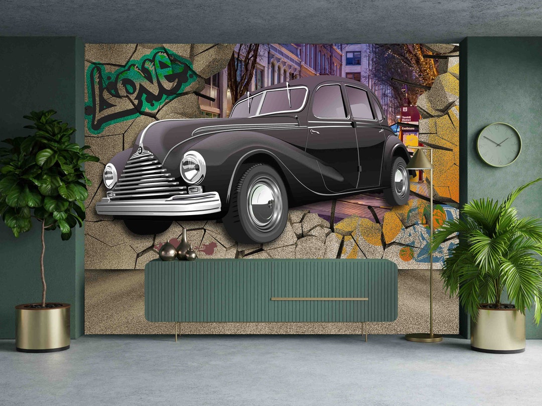 3D Llight Car 940 Vehicle Wall Murals