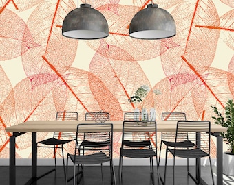 Autumn Leaves Wall Mural - Custom Size, Peel and Stick