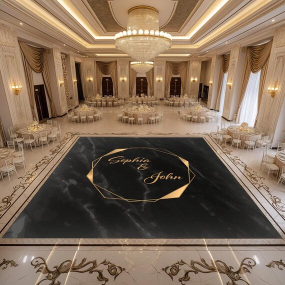 Personalized Wedding Dance Floor Decal: Custom Vinyl Floor Graphic