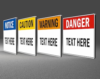 Personalized Metal Sign: Custom Caution, Warning, or Notice
