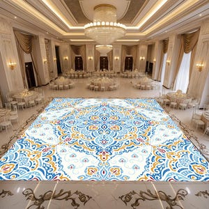 Personalized Removable Vinyl Floor Graphics | Custom Adhesive Floor Decals | Wedding & Dance Floor Decor | Wedding Dance Floor