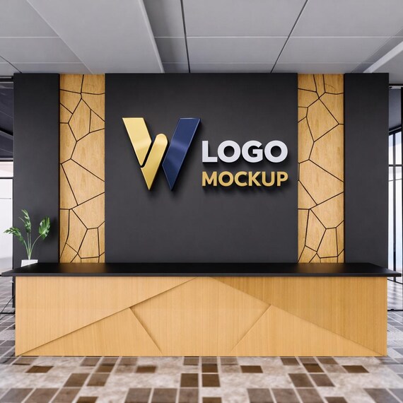 3D Logo Mockup Preview | Office Wall Business Sign Visualization | Channel, Frontlit & Backlit Styles | Design Proof Only